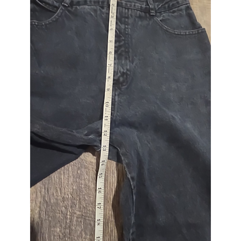 Vintage Bongo Jeans Women Size 13 Mom Jeans Black Wash Y2K Zipper Ankle - Picture 5 of 12